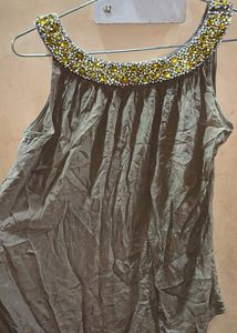 Beaded Sleeveless Top