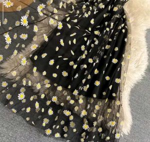 Black Daisy Tulle Sundress