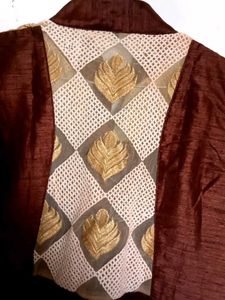 Brown Embroided Kurta