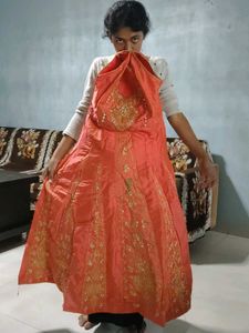 3 colour available Green &amp; Gold Embroidered Anarka