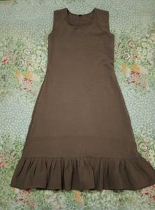Brown Sleeveless Dress