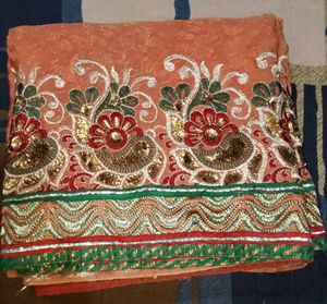Elegant Embroidered Saree