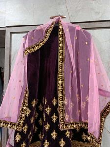 Beautiful Velvet Lengha
