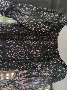 Black Dress with Puff Sleeves