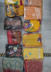 12 Sarees In Combo