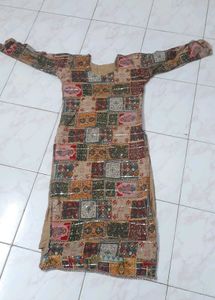 MIXED PRINTED HEAVY FESTIVE KURTA SET
