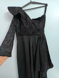Black Party Wear Indo-western Co-ord Set