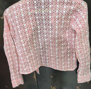 Pink Lace Crop Top