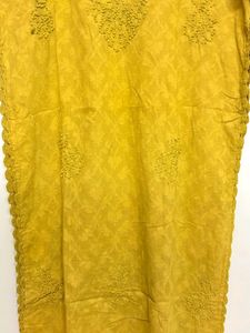 Embroidered Olive green  Chikankari Kurti