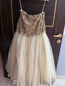 Fishcut Lehanga With Blouse And Frill Dupatta