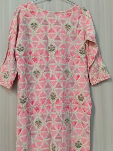 Pink Printed Kurta