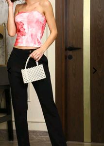 Straight Fit Full Length Black Pant With Pockets