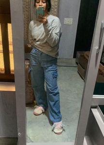 Cargo 6 Pocket High Waist Jean🎀👑🌸