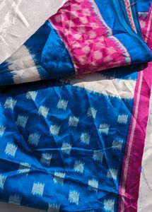 Blue Pink Saree