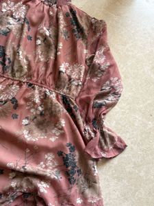 Pink Asymmetrical Ruffle Dress