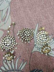 Jewellery Earrings With Kundan Set