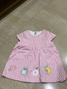 Pink Striped Baby Dress