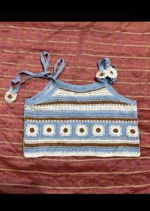 Crochet Daisy Tie Tank Top