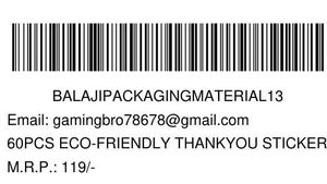 60 Pcs Eco Friendly Thankyou Sticker
