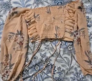 Floral Chiffon Crop Top