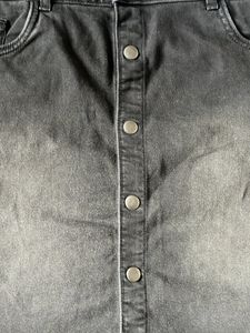 Charcoal Denim Skirt