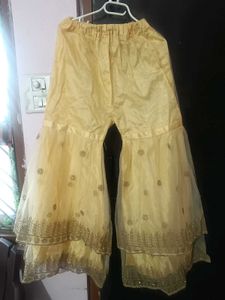 New Grand Gold Embroidery Sharara Set
