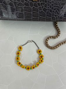 Sunflower Beaded Bracelet
