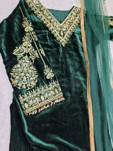 Velvet Kurta Set
