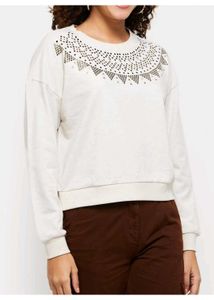 Embellished Pullover Sweater
