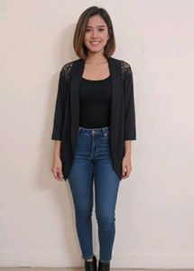 Unsed Stylish Black Cardigan