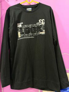 Black Graphic Print Long Sleeve
