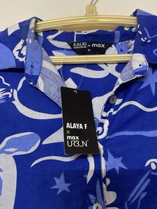 Max Printed Blue Shirt Women