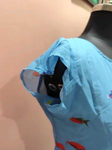 Blue Reef Print Maxi Dress