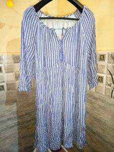 BOGO 🎁 Buy One Get 1 Free🎁XXL Blue Striped Dress