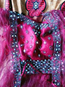 Pink Embellished Lehenga Set