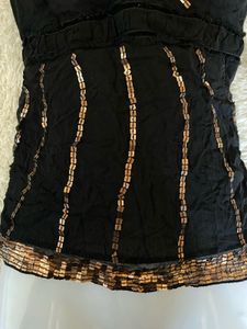 Y2K Black Embellished Top