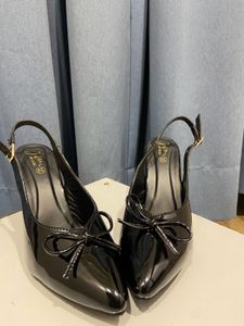 bow slingback stiletto heels