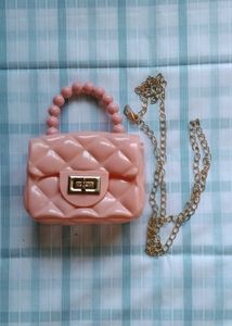 Cute Pink Mini Top Handle Bag [ Without Used ]