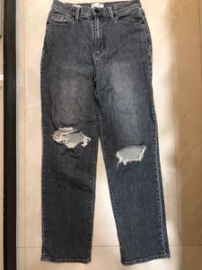 Blue denim top and jeans