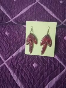 Unique Red Dangle Earrings