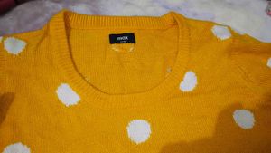 Cute Yellow Polka Dot Sweater