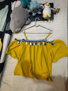 Yellow Off-Shoulder Top