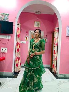 Rashmika Mandana Green saree  💚