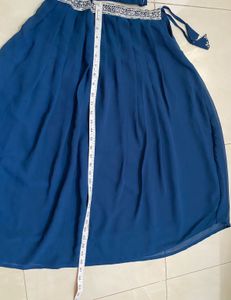 Girls Teal Sequined Party Dress (9-10)