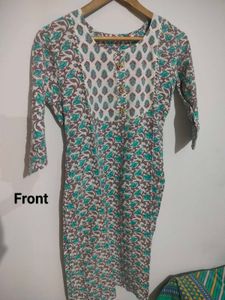 Floral Print Cotton Kurti