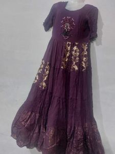 purple beautiful gawn