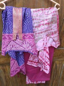 BrandNew BandhejKurta+Tie&DyeKurta Combo+Patiala
