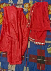 Stunning Red Ethnic Gown - Festive &amp; Party Ready