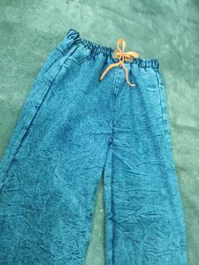 Acid Wash Denim Joggers
