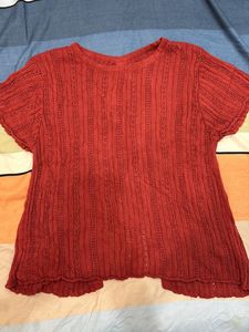 Coral Ribbed Top